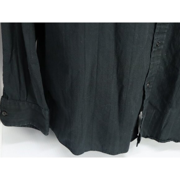 Eighty Eight Mens XL Long Sleeve Button Up Shirt Dark Grey/Black Angel Wings - Picture 6 of 10